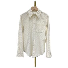 Louis Vuitton Camicia in velluto monogrammata Bianco