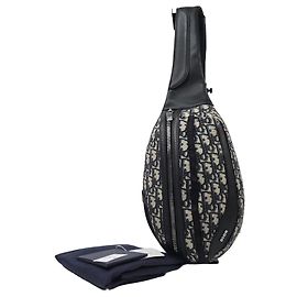 Dior Bolsa de quadril em couro de bezerro granulado Oblique Jacquard Scarab Prata
