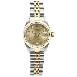 Rolex Orologio Datejust Combi da donna Original Ten Point Diamond D'oro