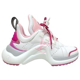 Louis Vuitton Pink Leather Monogram Archlight Sneakers Pink