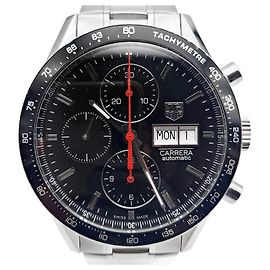 Tag Heuer Montre Carrera Chrono en acier Noir