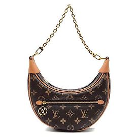 Louis Vuitton Bolso de Hombro Monogram Loop Chain Castaño