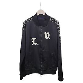 Louis Vuitton Black LV Flower Monogram Banded Track Jacket Black