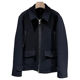 Tom Ford Version Wool Zip-Up Black Jacket Black