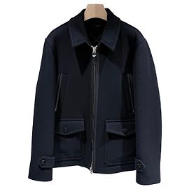 Tom Ford Version Wolljacke mit Reißverschluss Schwarz Schwarz
