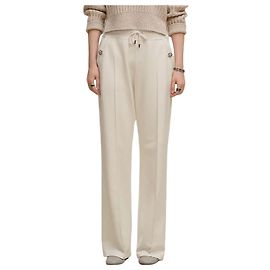 Hermès Pantalones de corte holgado para mujer Blang Casse Blanco