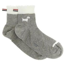 Thom Browne Pointel Stitch Hector Crew Socks Brown