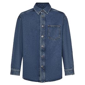 Loewe Anagram Denim Overshirt Blue