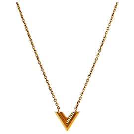 Louis Vuitton Collier Essential en Or Doré