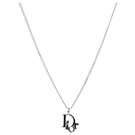 Dior Collier Oblique argent Argenté