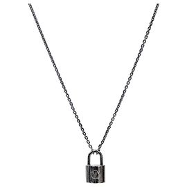 Louis Vuitton Collana Silver Lock Argento