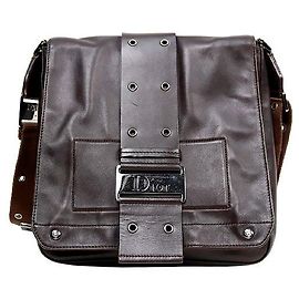 Dior Borsa a tracolla con patta Black Street Chic Marrone