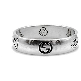Gucci Blind for Love Silver Ring Silvery