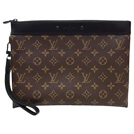 Louis Vuitton Monogram Pochette Accessoires Clutch Bag Brown