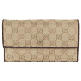 Gucci Cartera larga de lona jacquard GG Naranja