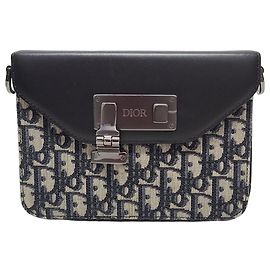 Dior Oblique Jacquard Messenger Umhängetasche Schwarz