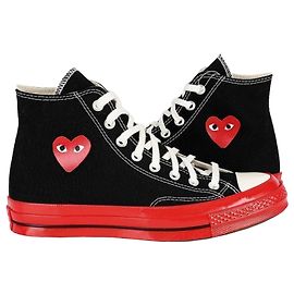 Comme Des Garcons Converse Chuck Taylor All Star High Top (Black/Red) BLACK Rot