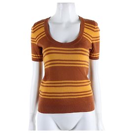 Maille à manches courtes Miu Miu Marron