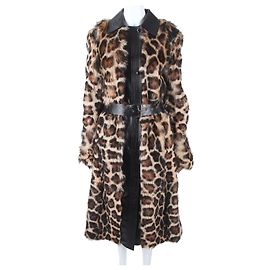 Givenchy Leopardenfellmantel Braun