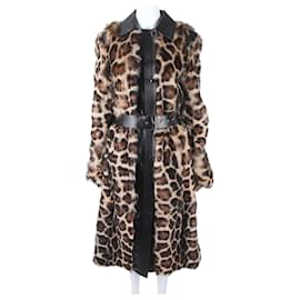 Givenchy Leopard Fur Coat Brown