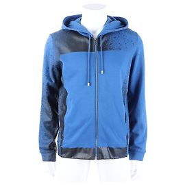 Giacca con cappuccio e zip Balenciaga Blu