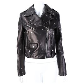Miu Miu Lederjacke Schwarz
