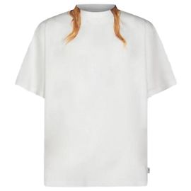 Maison Martin Margiela Bedrucktes Baumwoll-T-Shirt Weiß