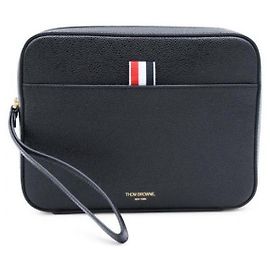 Thom Browne Pebble Grain Zip Pouch Black