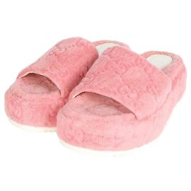 Gucci Platform Terry Slide Sandals Pink Pink