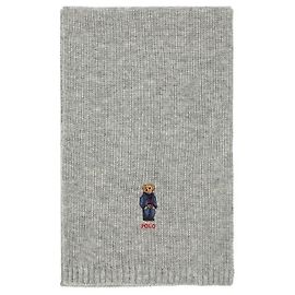 Ralph Lauren Strickschal mit Bärenmotiv in Solid Denim Silber
