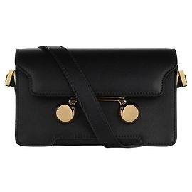 Marni Mini borsa a tracolla da donna in pelle di vitello Trunkalu Nero