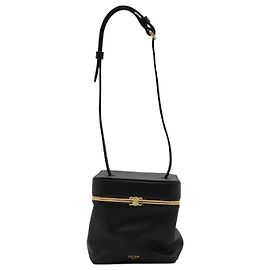 Céline Small Triomphe Frame in Supple Calfskin Black