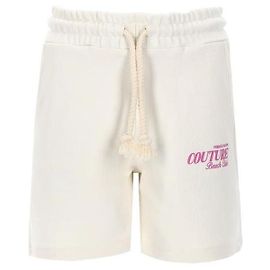 Versace Pantalones cortos de jersey de algodón estampado Blanco