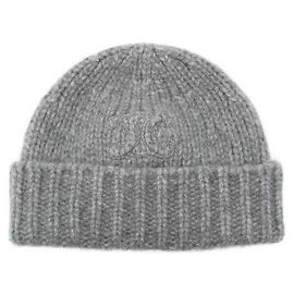 Céline Gorro Triomphe em cashmere e seda Marrom