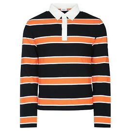 Céline Polo de jersey de algodón a rayas Blanco