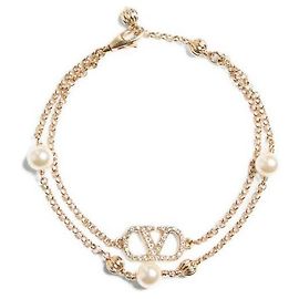 Valentino Bracciale Signature con Logo D'oro
