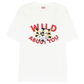 Kenzo Wild Tiger Baumwoll-T-Shirt Weiß