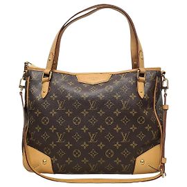 Louis Vuitton Monogram Canvas Elastella Tote Shoulder Bag Brown