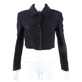 Miu Miu Cropped Jacket Black
