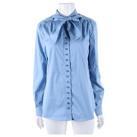 Chemise à manches longues Gucci Bleu