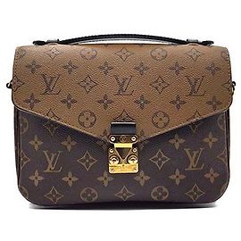 Louis Vuitton Pochette Metis Monogram Reverse Marron