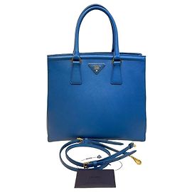 Prada Tote e borsa a tracolla Saffiano Lux Papaya Blu