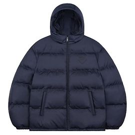 Prada Medium Weight Hooded Reinforced Nylon Down Jacket Black