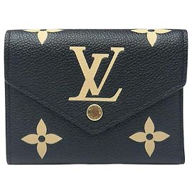 Louis Vuitton Victorine Wallet Monogram Empreinte Wallet Black