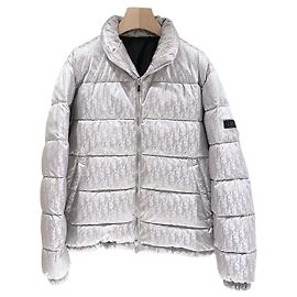 Dior Oblique Steppjacke Silber Silber