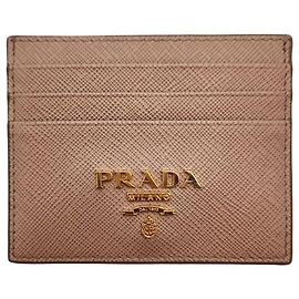 Prada Saffiano Card Holder Orange