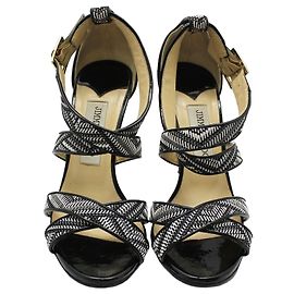 Jimmy Choo Open Toe High Heel Sandals Black