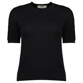 Fendi Malha de renda FF Preto