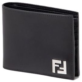 Fendi Leather Bi-Fold Wallet Black