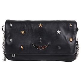 Zadig & Voltaire Bolsa transversal Combi Decor Black Chain Preto